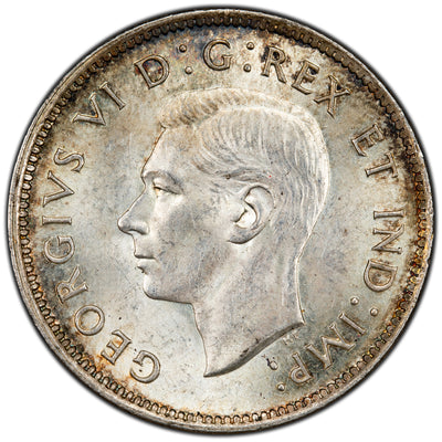 Canada 1942 25 Cents Quarter Silver Coin - Uncirculated