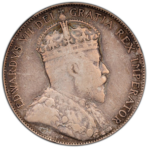 SOLD Canada 1910 Edwardian Leaves 50 Cents Half Dollar Silver Coin - Fine