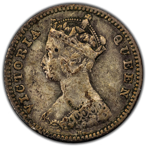 SOLD Hong Kong 1883-H 10 Cents Silver Coin KM #6