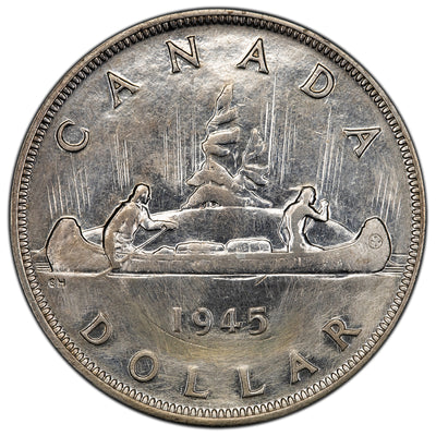 SOLD Canada 1945 $1 Silver Dollar Coin - Key Date - Cleaned