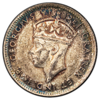 Newfoundland 1944 10 Cents Dime Silver Coin - Almost Uncirculated