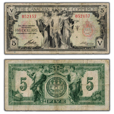 SOLD $5 1935 Canadian Bank of Commerce Chartered Note CH #75-18-02