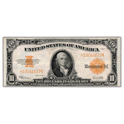 SOLD United States 1922 $10 Ten Dollars Gold Certificate Note Fr. 1173