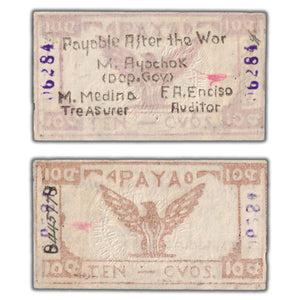 SOLD Philippines Province of Apayao 1942 10 Ten Centavos Note