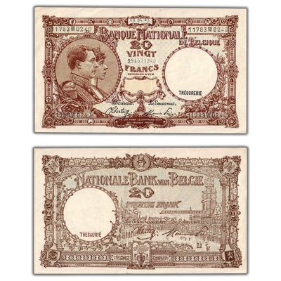 Belgium 1945 20 Francs Note P #111 (3) - EF+