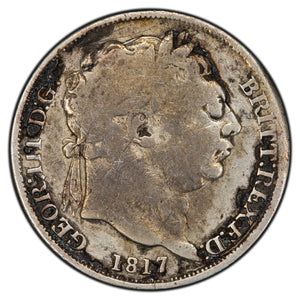 SOLD Great Britain 1817 6 Six Pence Silver Coin - Corrosion