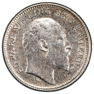 SOLD India 1904 1/4 Rupee Silver Coin KM #506 - Cleaned
