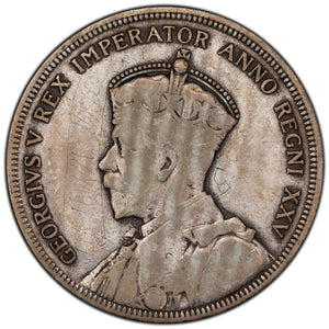SOLD Canada 1935 $1 Silver Dollar Coin - Scratches/Graffiti