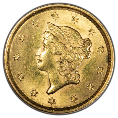 United States 1852 G$1 One Dollar Gold Coin