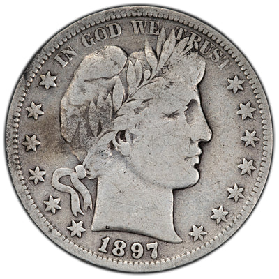 SOLD United States 1897-S 50 Cents Barber Half Dollar Silver Coin - Key Date Issue