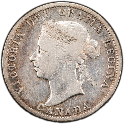 Canada 1900 25 Cents Quarter Silver Coin - Fine