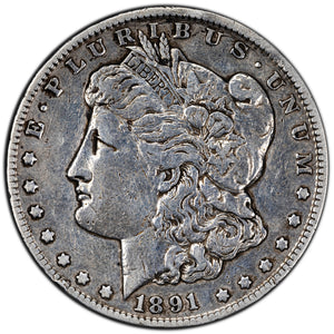 SOLD United States 1891-CC Carson City $1 Morgan Silver Dollar Coin - Cleaned