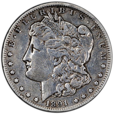 SOLD United States 1891-CC Carson City $1 Morgan Silver Dollar Coin - Cleaned