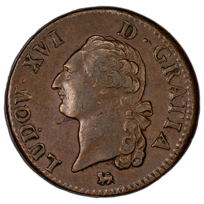 SOLD France 1791-A One Sol Coin KM #578.1