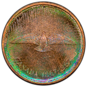 SOLD Canada 1967 1 Small Cent Coin - Nice Colour