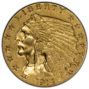 SOLD United States 1914 $2 1/2 Quarter Eagle Gold Coin