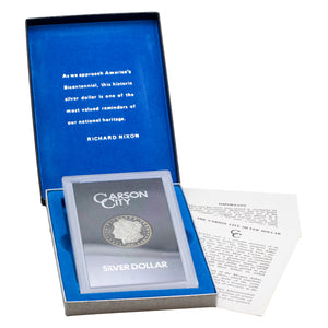 SOLD United States 1881-CC $1 Morgan Silver Dollar Coin - GSA With Box and COA Strong Cameo