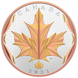 Canada 2021 $50 Maple Leaves in Motion .9999 Fine Silver Coin