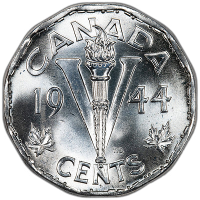 Canada 1944 5 Cents Victory Coin - Choice Uncirculated