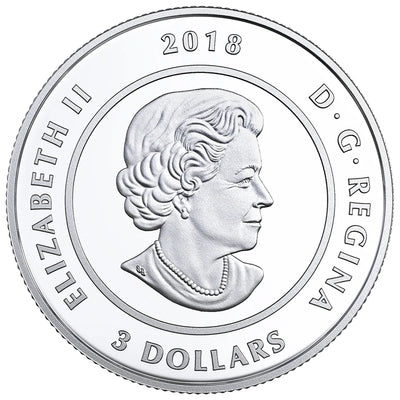 Canada 2018 $3 13 Teachings from Grandmother Moon: Flower Moon .9999 Fine Silver Coin