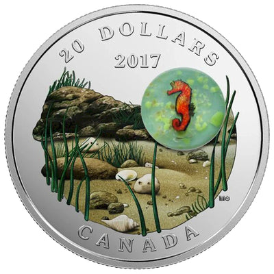 Canada 2017 $20 Under the Sea: Seahorse .9999 Fine Silver Coin