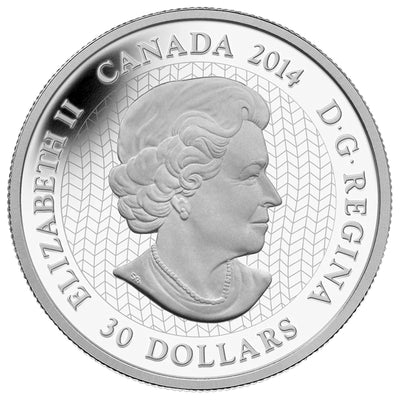 Canada 2014 $30 Canadian Contemporary Art: Tim Barnard .9999 Fine Silver Coin (cracked capsule)