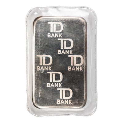 SOLD Johnson Matthey JM TD Bank 5oz .999 Fine Silver Bar - Sealed