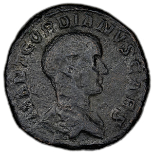 SOLD Ancient Rome Imperial AD 238 Gordian III AE Sestertius Coin RIC 3 Cohen 183