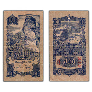 SOLD Austria 1945 10 Ten Schilling Note P #115