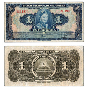 SOLD Nicaragua 1941 1 One Cordoba Note P #90