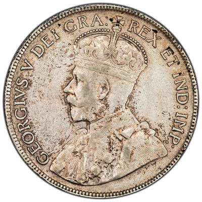 Canada 1917 50 Cents Half Dollar Silver Coin - VF+