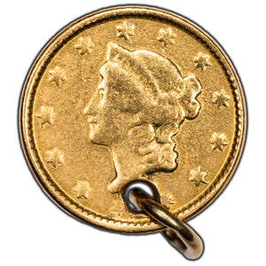 SOLD United States 1853 $1 One Dollar Gold Coin - Damaged/Jewelry Piece