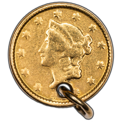 SOLD United States 1853 $1 One Dollar Gold Coin - Damaged/Jewelry Piece