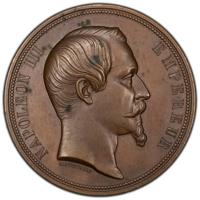 SOLD France 1855 Emperor Receives Victoria in Boulogne Medal 61mm