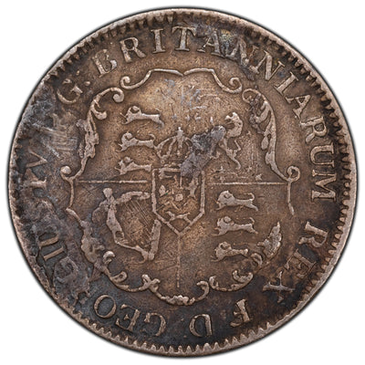 British West Indies 1822 1/8 Dollar Silver Coin