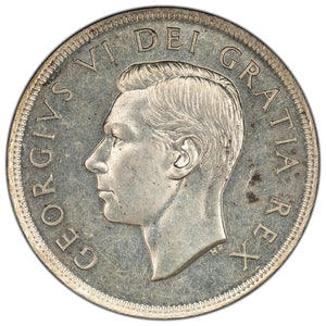 SOLD Canada 1949 $1 Silver Dollar Coin - Almost Uncirculated