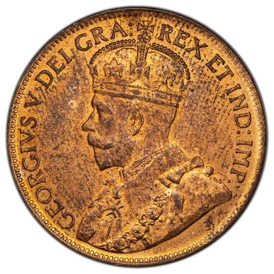 Canada 1919 1 Large Cent Coin - Choice Uncirculated Red & Brown