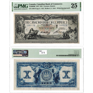 SOLD $10 1917 Canadian Bank of Commerce Chartered Note #75-16-02-06 - PMG VF-25