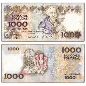 Portugal 1994 1000 Escudos Note P #181k - VF