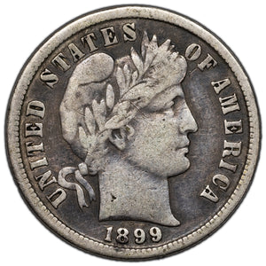 SOLD United States 1899-S 10 Cents Barber Dime Silver Coin