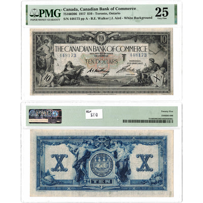 $10 1917 Canadian Bank of Commerce Chartered Note #75-16-02-06 - PMG VF-25