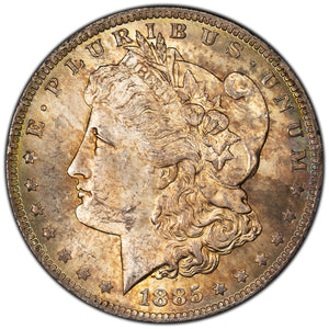 SOLD United States 1885-O $1 Morgan Dollar Silver Coin - UNC Toned