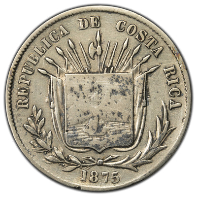 SOLD Costa Rica 1875 25 Centavos Coin KM #106