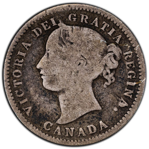 SOLD Canada 1874-H 10 Cents Dime Silver Coin - G/VG