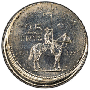 SOLD Canada 1973 Small Bust 25 Cents Quarter Coin - Off Struck Error