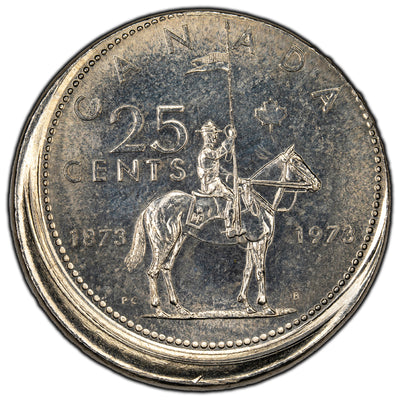 SOLD Canada 1973 Small Bust 25 Cents Quarter Coin - Off Struck Error