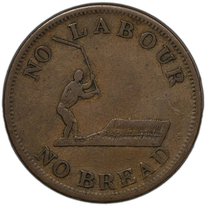 SOLD Canada C. 1840 1/2 Half Penny Token Speed The Plough UC-4A2