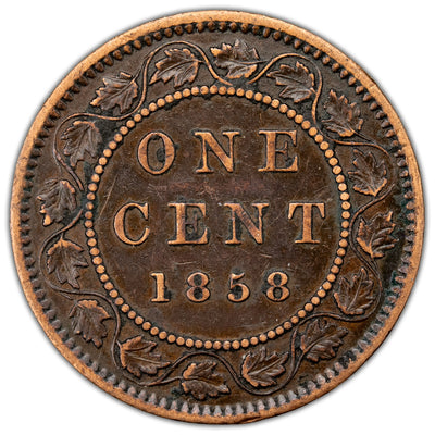 SOLD Canada 1858 1 Large Cent Coin First Year of Issue! - Very Fine