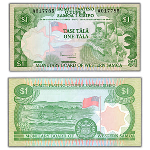SOLD Western Samoa ND (1980) 1 One Tala Note P #19 - AU/UNC