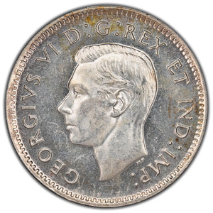 SOLD Canada 1945 Double "19" 10 Cents Dime Silver Coin - Uncirculated